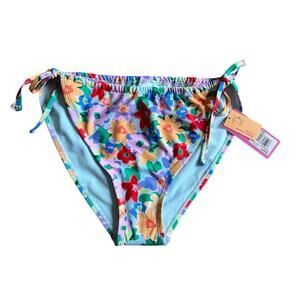 NWT! Juniors' Ninety-Nine° Tunnel Side-Tie Floral Bikini Bottoms Size X-Large